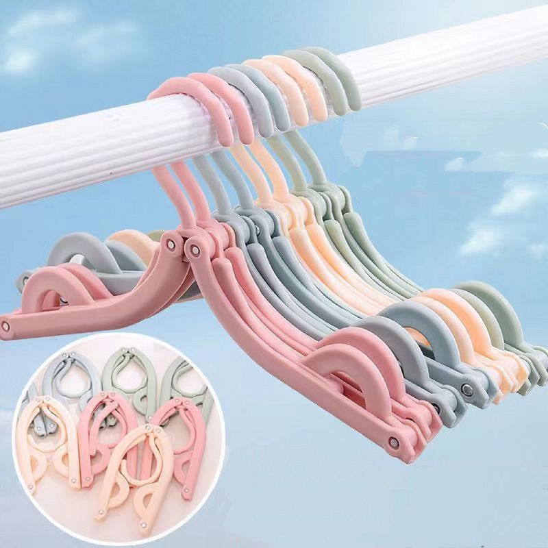 4 Foldable Color Convenient Clothes Hangers Travel Clothes Drying Machine Hotel Hotel Multi-functional Clothes Drying Rack Color Random