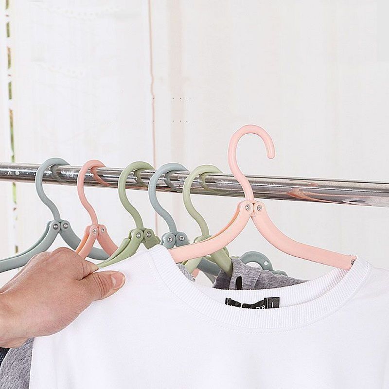 4 Foldable Color Convenient Clothes Hangers Travel Clothes Drying Machine Hotel Hotel Multi-functional Clothes Drying Rack Color Random
