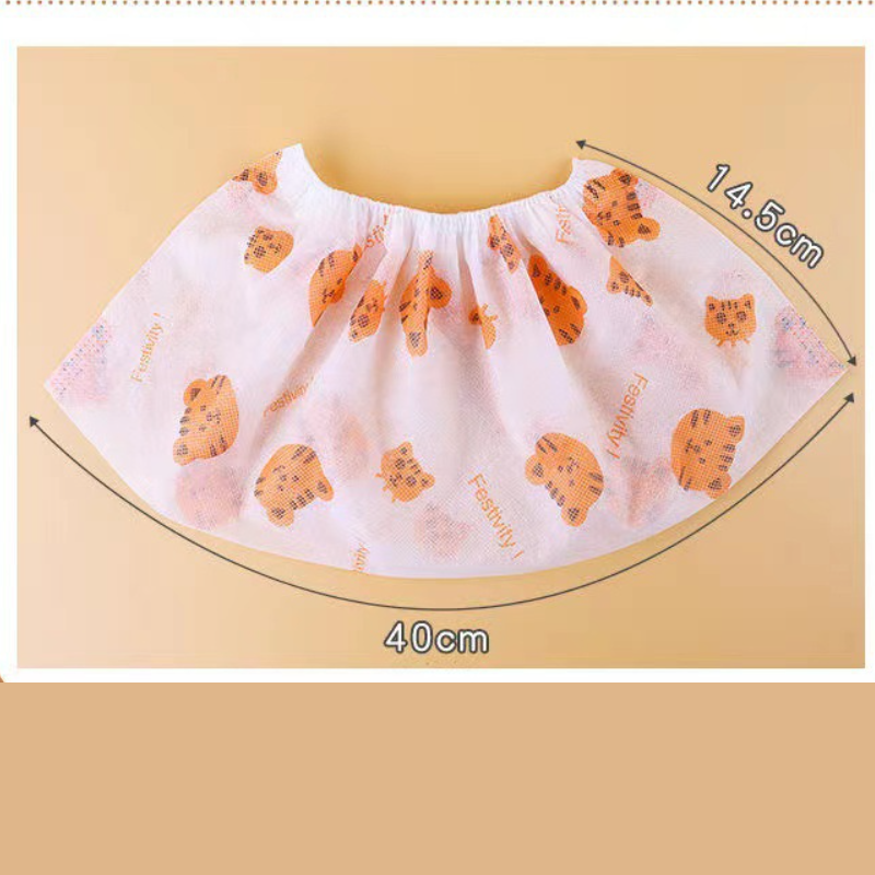（Each pack is 50 pairs）Disposable Printed Cartoon Shoe Cover Thickened Non-Woven Shoe Cover non-slip Wear Resistant Household Dust Disposable Foot Cover