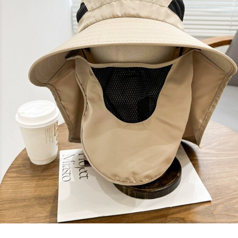 Men's Large Eave Sun Block UV Protection Fishing Hat Sun Hat Sun Hat Travel Face Shield Neck Fisherman's Hat