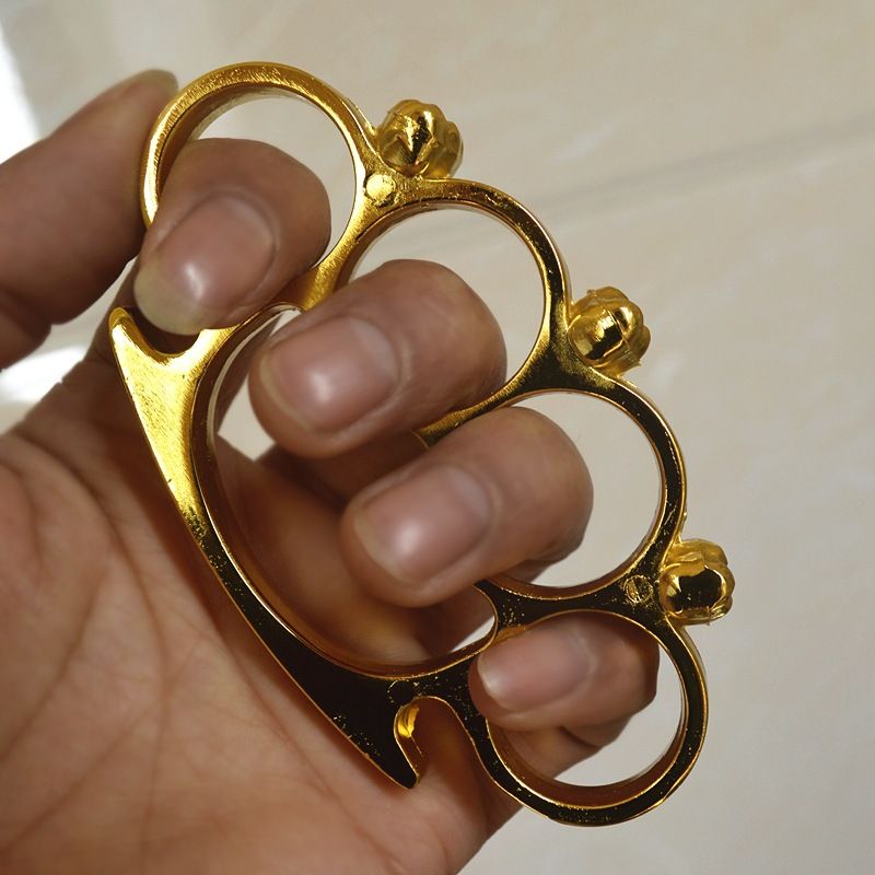 Skull Hand Buckle Tiger Finger Tiger Four Finger Legal Defense Equipment Bracelet Boxing Gloves Four Finger Ring Ring Decoration