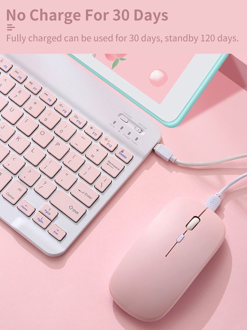 Slim Portable Bluetooth Keyboard And Mouse Kit For IPad Tablet 10 "Bluetooth Keyboard For Android Phone