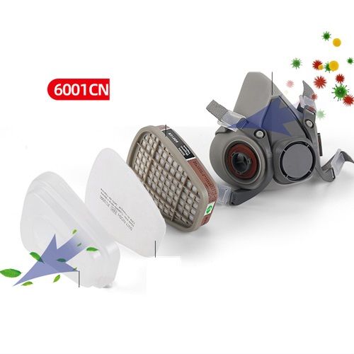 Gas Mask Spray Paint Pesticide Chemical Gas Industrial Dust Grinding Electric Welding Decoration Gas Mask（Complimentary protective glasses）