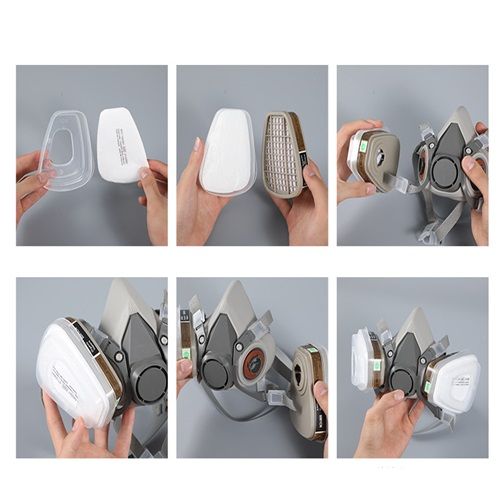 Gas Mask Spray Paint Pesticide Chemical Gas Industrial Dust Grinding Electric Welding Decoration Gas Mask（Complimentary protective glasses）