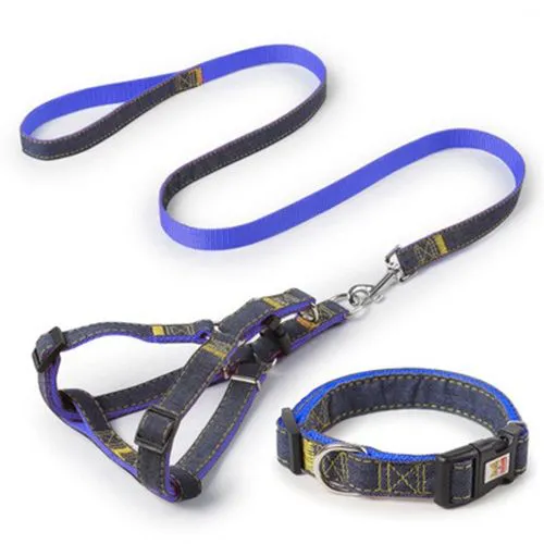 Dog Leash Pet supplies Chest Back Leash Cowboy Sling Dog Three-piece Set