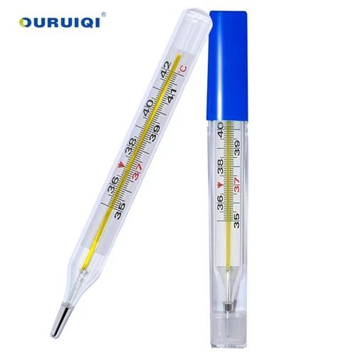 Internal Standard Large Glass Thermometer Mercury Thermometer Underarm oral Thermometer ° C & ° F Scale