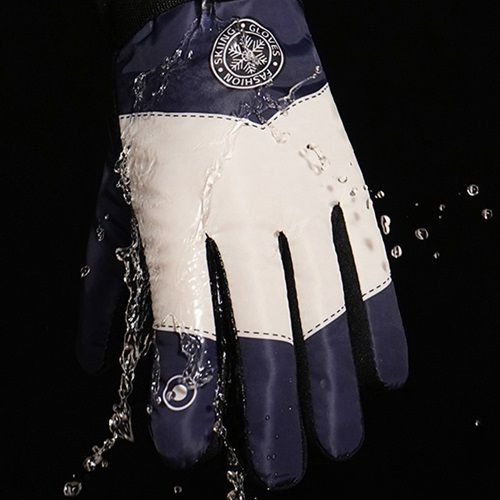 Thick Simple Gloves With Fleece Warm Windproof Cycling Gloves Winter Outdoor Sports Waterproof Gloves