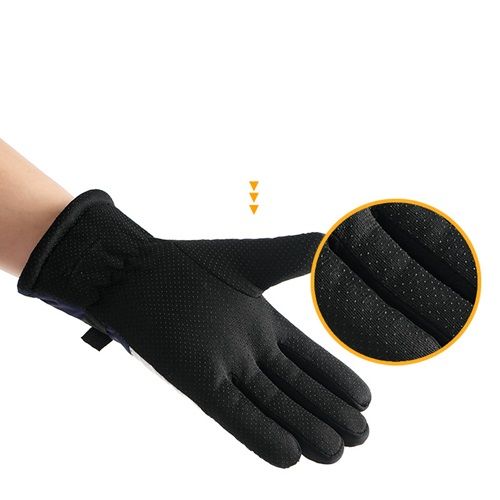 Thick Simple Gloves With Fleece Warm Windproof Cycling Gloves Winter Outdoor Sports Waterproof Gloves