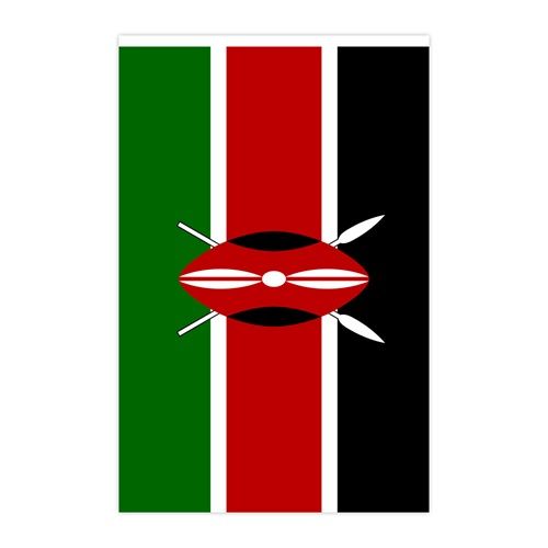 Kenya Flag 14X21cm Kenya String Flag 5 m 20 Piece Square Flag Fan Decoration Hanging Flag Pull Flag Polyester Flag 3X5FT Kenya Flag