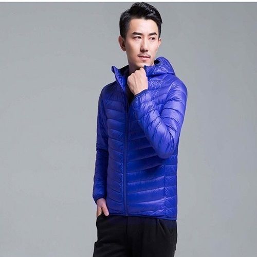 Slim-Fit Lightweight Down Padded Jacket New Short Jacket With Standing Collar Casual Hooded Standing Collar Padded Jacket 3XL Suitable For Weight 80-95KG