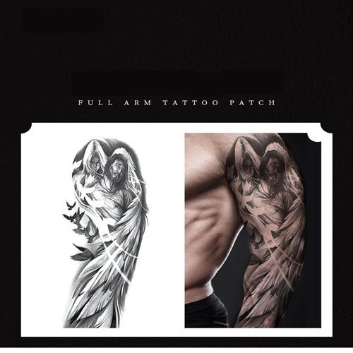 Full Arm Tattoo Patch Temporary Waterproof Tattoo Patch European And American Full Arm 48*17CM