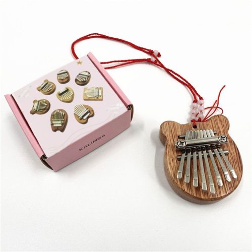 Solid wood 8-tone Mini Thumb Harp Wholesale Wooden 8-tone Finger Harp Kalimba Portable Crystal Kalimba
