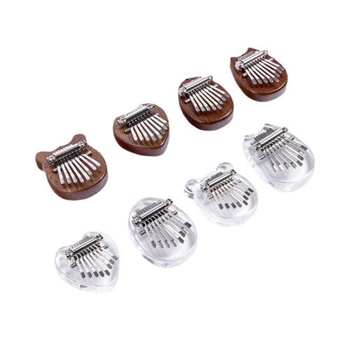 Solid wood 8-tone Mini Thumb Harp Wholesale Wooden 8-tone Finger Harp Kalimba Portable Crystal Kalimba