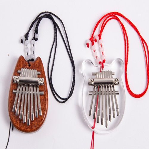 Solid wood 8-tone Mini Thumb Harp Wholesale Wooden 8-tone Finger Harp Kalimba Portable Crystal Kalimba