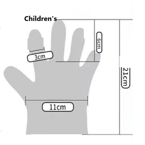 Disposable Gloves Food Grade Thickened Waterproof And Oil-proof 2 Sizes, Adults Each Bag 200 Pairs, Children Each Bag 100 pairs