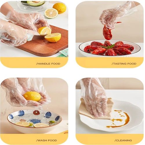 Disposable Gloves Food Grade Thickened Waterproof And Oil-proof 2 Sizes, Adults Each Bag 200 Pairs, Children Each Bag 100 pairs