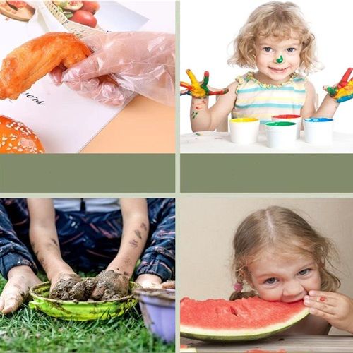 Disposable Gloves Food Grade Thickened Waterproof And Oil-proof 2 Sizes, Adults Each Bag 200 Pairs, Children Each Bag 100 pairs