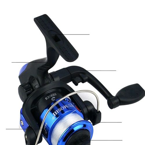 Spinning Wheel Fishing Wheel Fishing Line Wheel 200 Fold Electroplated Sea Rod Handwheel With Line