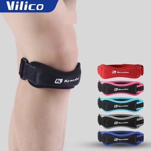 Outdoor Sports Adjustable Patellar Belt Training Breathable Basketball Fitness Knee Strap Running Shock Absorbing Knee Brace 2 Sets