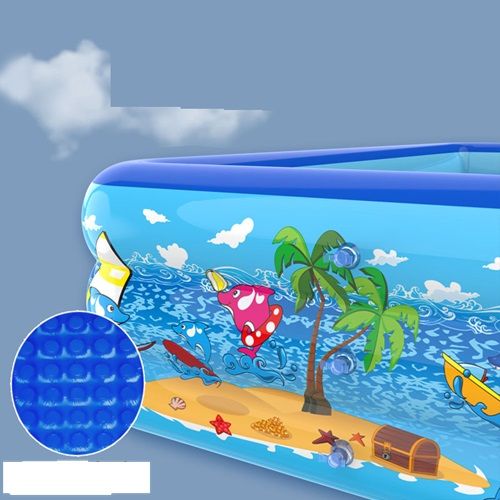 Inflatable Swimming Pool Family Children's Paddling Pool Pool Ocean Ball Can Be Folded Three Layers 130CM Outer Diameter 147X105X50CM With A