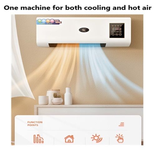Heating And Cooling Mobile Small Air Conditioner Hot Fan Bathroom Heater Household Bedroom Wall Mounted Electric Heater
