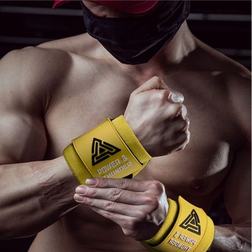 1 Pair Of Strong Winding Pressure Bench Press Heavy Wrist Guard Badminton Volleyball Basketball Fitness Men's And Women's Wrist Guard