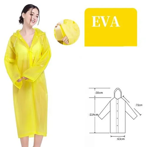 EVA One-piece Non-disposable Raincoat Adult Men And Women The Same Outdoor Travel Portable Thick Poncho