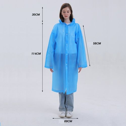 EVA One-piece Non-disposable Raincoat Adult Men And Women The Same Outdoor Travel Portable Thick Poncho