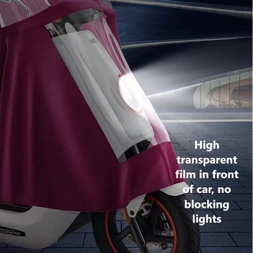 Single Double Oxford Raincoat Poncho Thickened Double Mirror Cover MOPED Motorcycle Head Mask（Single blue, double purple）