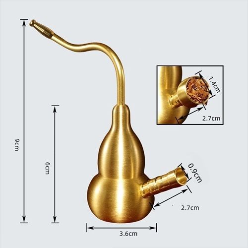 Metal Two Water Filter Brass Water Bag Bong Four Type Metal Pipe Gourd
