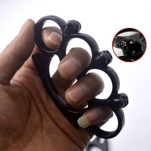 Skull Hand Buckle Tiger Finger Tiger Four Finger Legal Defense Equipment Bracelet Boxing Gloves Four Finger Ring Ring Decoration
