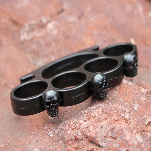 Skull Hand Buckle Tiger Finger Tiger Four Finger Legal Defense Equipment Bracelet Boxing Gloves Four Finger Ring Ring Decoration