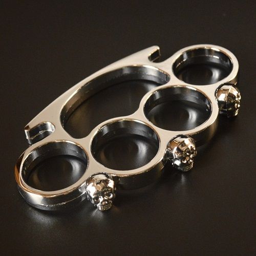 Skull Hand Buckle Tiger Finger Tiger Four Finger Legal Defense Equipment Bracelet Boxing Gloves Four Finger Ring Ring Decoration