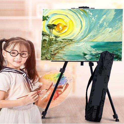Folding Metal Iron Picture Frame Triangle Easel Black Sketch Art  Easel Sketch Children's Easel Advertising Stand