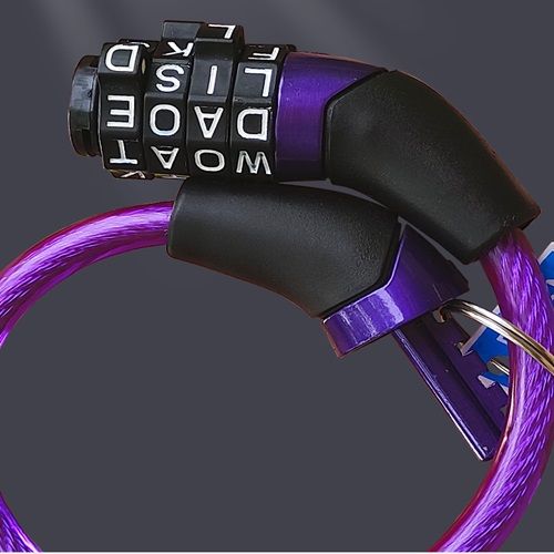 Bicycle Combination Lock Anti-theft Wire Lock Girl Cute Mountain Bike Bike Fixed Four Digit Password Combination Lock Ring Lock 25cm/100CM