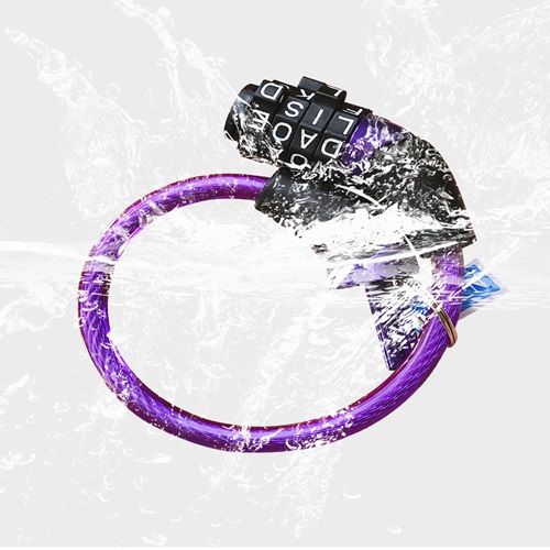 Bicycle Combination Lock Anti-theft Wire Lock Girl Cute Mountain Bike Bike Fixed Four Digit Password Combination Lock Ring Lock 25cm/100CM