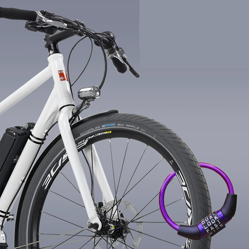 Bicycle Combination Lock Anti-theft Wire Lock Girl Cute Mountain Bike Bike Fixed Four Digit Password Combination Lock Ring Lock 25cm/100CM