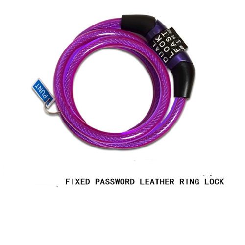 Bicycle Combination Lock Anti-theft Wire Lock Girl Cute Mountain Bike Bike Fixed Four Digit Password Combination Lock Ring Lock 25cm/100CM