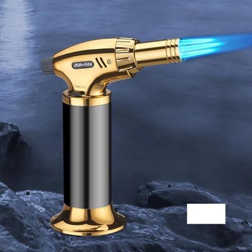 Metal High Temperature Three Flame Direct Spray Gun Large Fire Welding Torch Windproof Lighter Outdoor Barbecue Cigar Lighting Fire