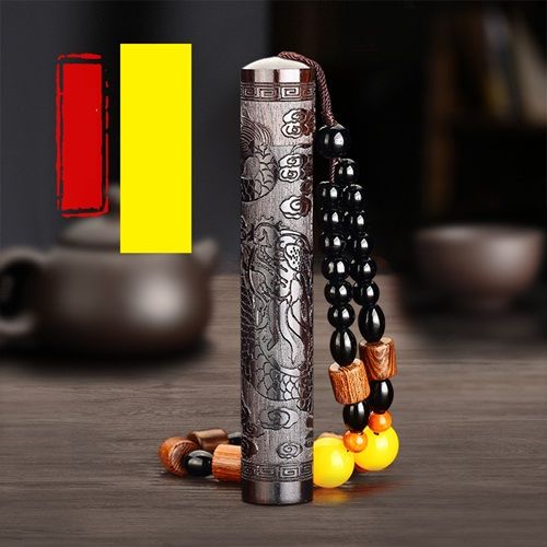 Electronic Cigarette Lighter Blow Blow Can Light Cigarette Lighter Usb Charging Cool Fashion China Wind Fire Folding Natural Ebony Auspicious Dragon