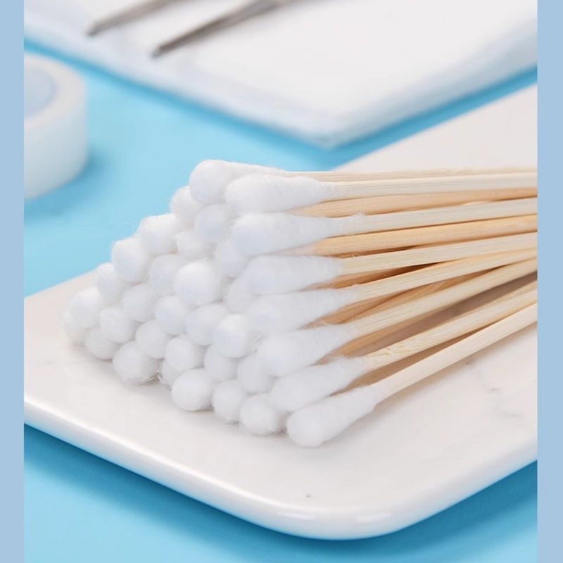 50 Disposable Medical Cotton Swabs, Baby Cleaning Large-headed Cotton Swabs, Sterilized Medical Cotton Swabs For Ear Cleaning