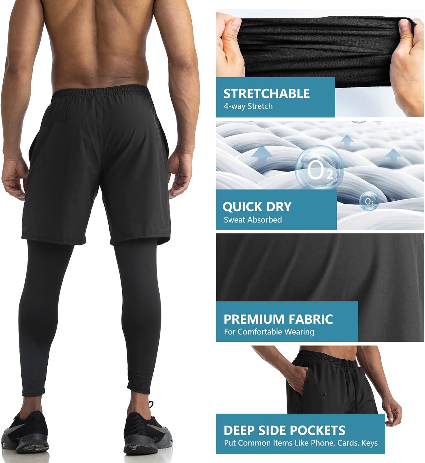 Gym Short With Leggings
