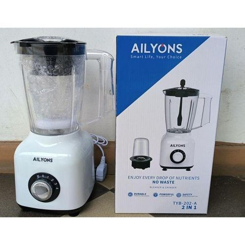 AILYONS 1.5L Multifunctional 2 In 1 Blender VB-Y66 Powerful 4 Speed Motor Countertop Blender with Grinding Machine and Coffee Mill Fruit Juicer with 5 Cup jar and Super Sharp Stainless Steel Blades