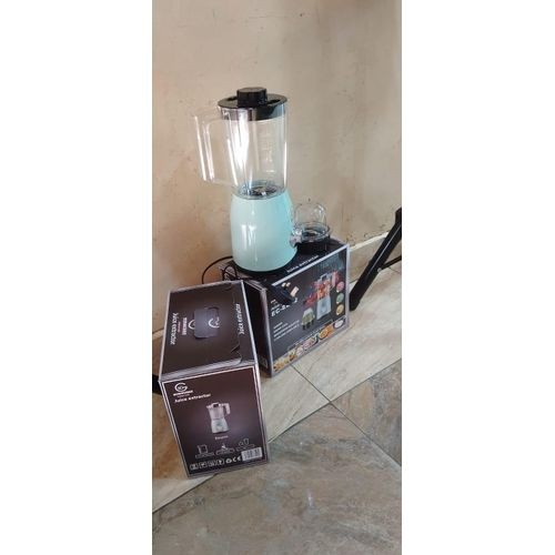 EUROCHEF 1.5L Multifunctional 2 In 1 Blender EC-EB03 Powerful 4 Speed Motor Countertop Blender with Grinding Machine and Coffee Mill Fruit Juicer with 5 Cup jar and Super Sharp Stainless Steel Blades