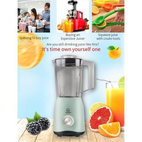 EUROCHEF 1.5L Multifunctional 2 In 1 Blender EC-EB03 Powerful 4 Speed Motor Countertop Blender with Grinding Machine and Coffee Mill Fruit Juicer with 5 Cup jar and Super Sharp Stainless Steel Blades