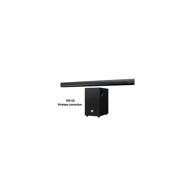 Wk -02 soundbar home theater system,Totally wireless,Comes With Bluetooth,USB Port,FM Radio,DC 12v Port,Remote Control,SD Card Port.Best Brand in Town and Best Selling Product