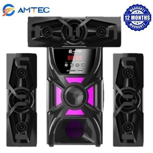 AMTEC 315 3.1 woofer with heavy sound|Remote20000watts pmpo| Bluetooth| Aux/Digital FM ready| USB Support| Sd card| HI-FI  sound| 1 year warranty|You can easily connect it to the TV, DVD play