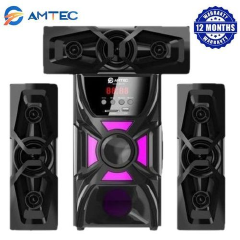 AMTEC 315 3.1 woofer with heavy sound|Remote20000watts pmpo| Bluetooth| Aux/Digital FM ready| USB Support| Sd card| HI-FI  sound| 1 year warranty|You can easily connect it to the TV, DVD play