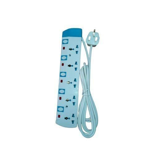 Power King Best 5 Way Power Extension With Long Cable // Power extenson - White. Order today and Get  a Free Delivery