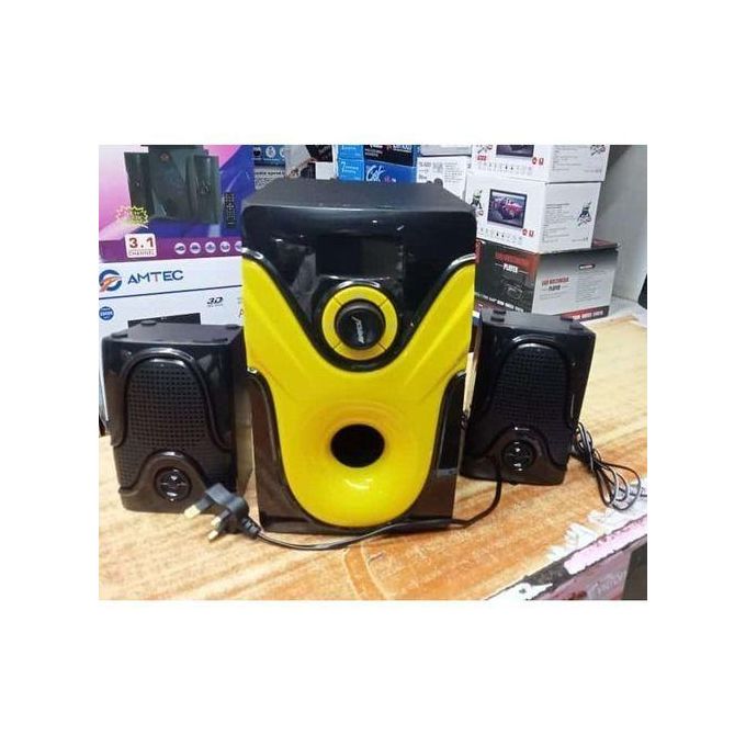 WOOFER;Ampex original Ampex 2.1 AX-002 ultra bass and equalizer 10000watts with fm.usb/sb/radio fm/ac/dc Bluetooth make your living room a music hub with Speaker Systems